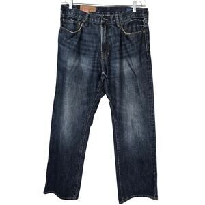 Gap Loose Fit Jeans Men's 34/30 Blue Distressed Straight Leg Casual Outdoor Work